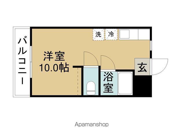 スワンハイツ並木(ワンルーム/1階)の間取り写真