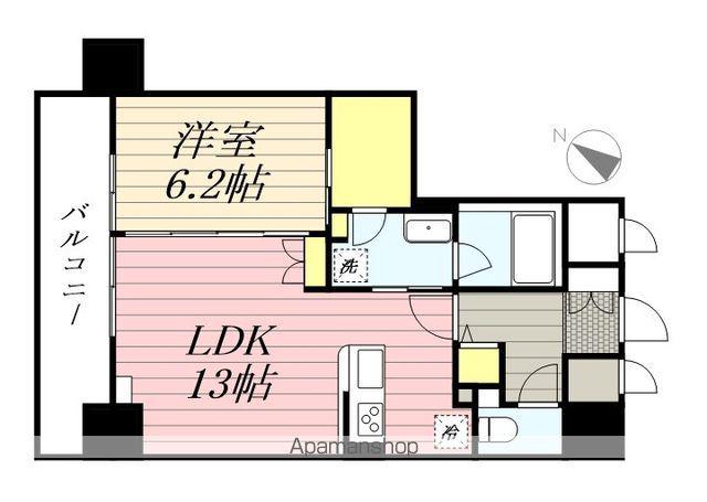 インシグニア渡辺通(1LDK/9階)の間取り写真