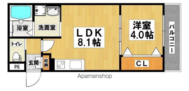 ダン・ル・ボア鳳東(1LDK/1階)の間取り写真