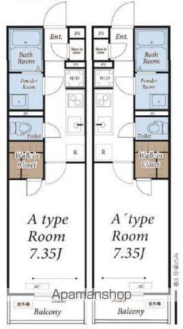 リブリ・ソレイユ柏(1K/2階)の間取り写真