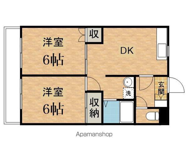 タンドリア伊野(2DK/2階)の間取り写真