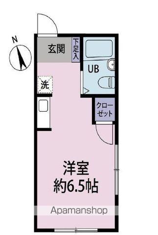ハイツ若葉(ワンルーム/2階)の間取り写真