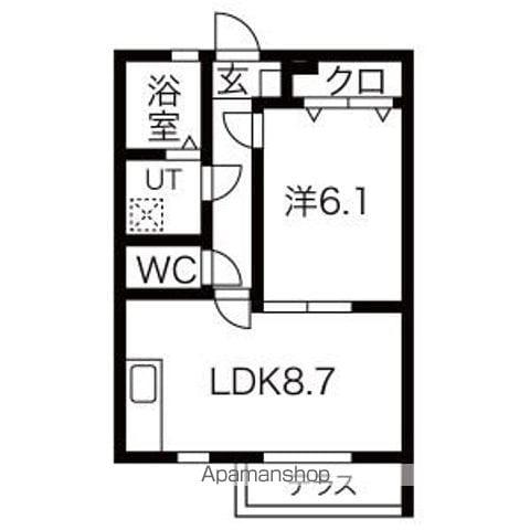 中央本線 神領駅 徒歩16分 2階建 築25年(1LDK/1階)の間取り写真