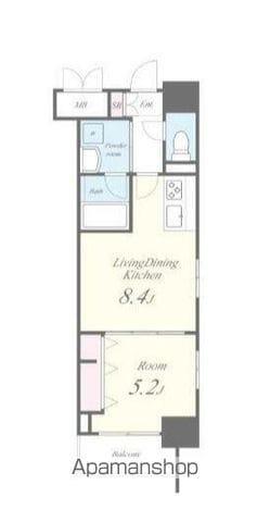 ROOTS SHINJUKU WAKAMATSUCHO(1LDK/2階)の間取り写真
