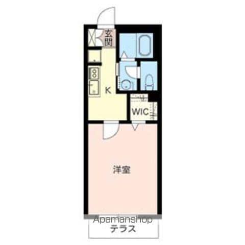 シャーメゾン東粉浜(1K/1階)の間取り写真