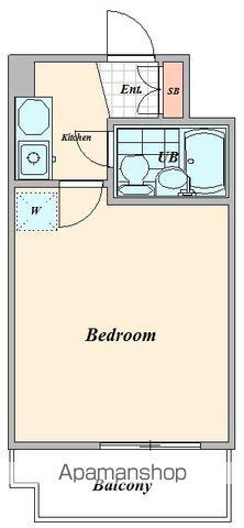 ダイアパレス御苑前(1K/10階)の間取り写真