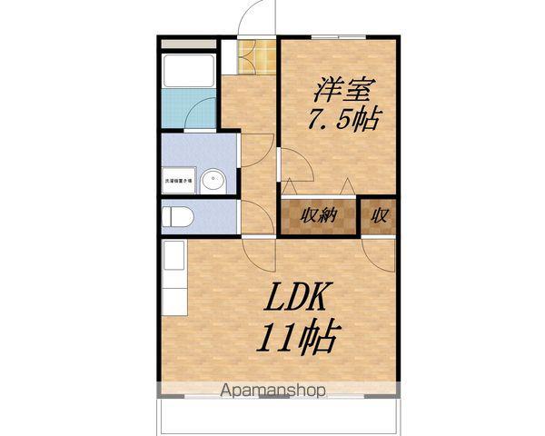 SURPLUS ONEハタダ(1LDK/1階)の間取り写真
