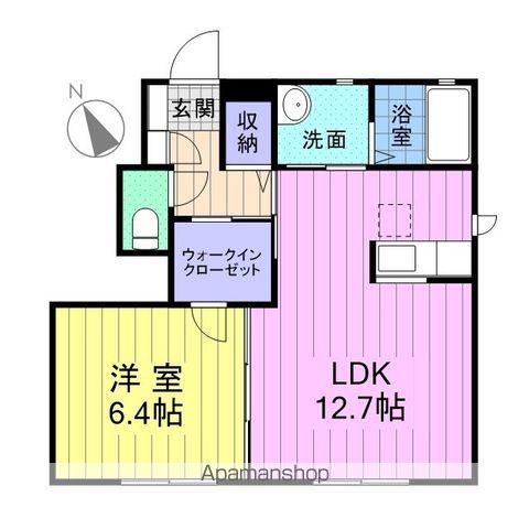 シャーメゾン菅谷台Ⅵ(1LDK/1階)の間取り写真