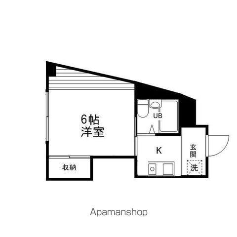 フルハウス(1K/4階)の間取り写真