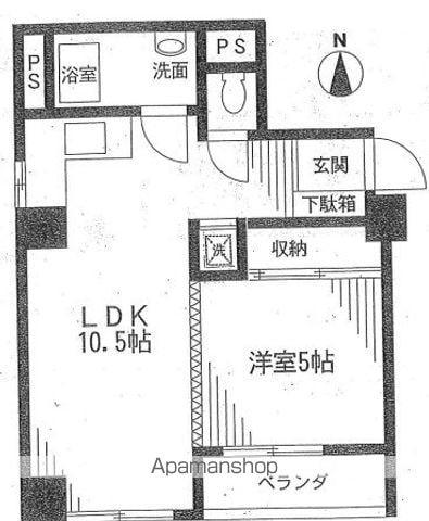 キャッスル荻窪(1LDK/10階)の間取り写真