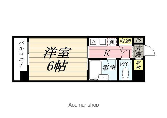 サポートハウス小田公園(1K/5階)の間取り写真