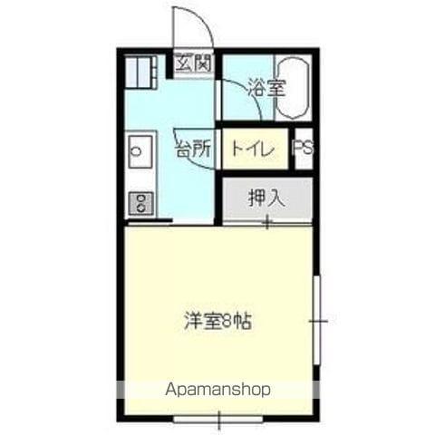 ラビハウス7(1K/2階)の間取り写真