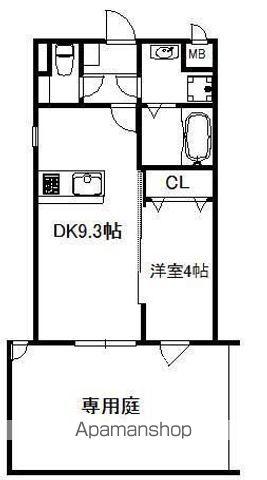 ルポゼ N6(1DK/1階)の間取り写真