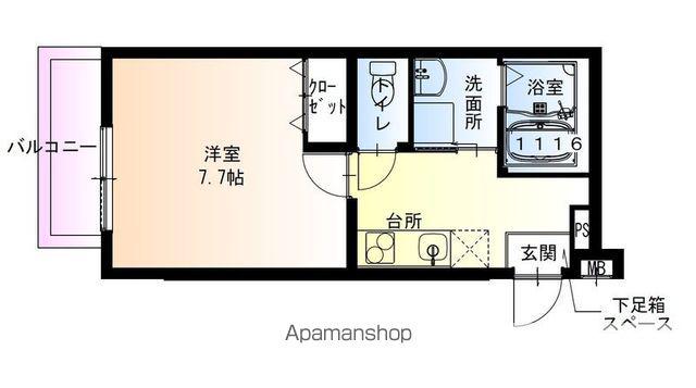 フジパレス湊サウス(1K/1階)の間取り写真