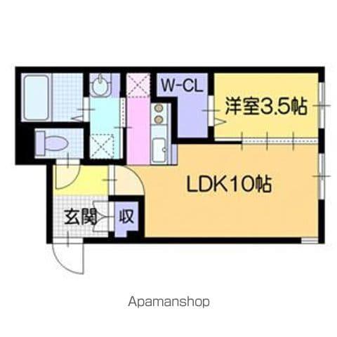 ノーブル平岸(1LDK/4階)の間取り写真