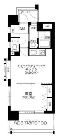 ダイヤパレス池袋(1LDK/4階)の間取り写真