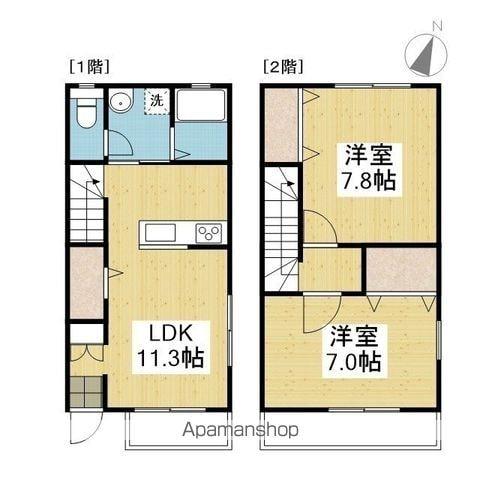 EARLS COURT衣山Ⅳ(2LDK/1階)の間取り写真