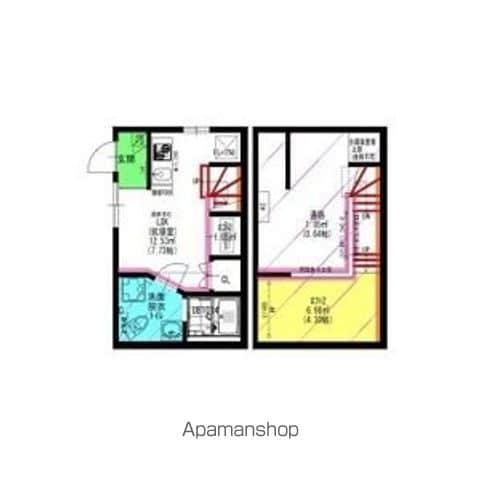 VELO JIYUGAOKA(ワンルーム/1階)の間取り写真
