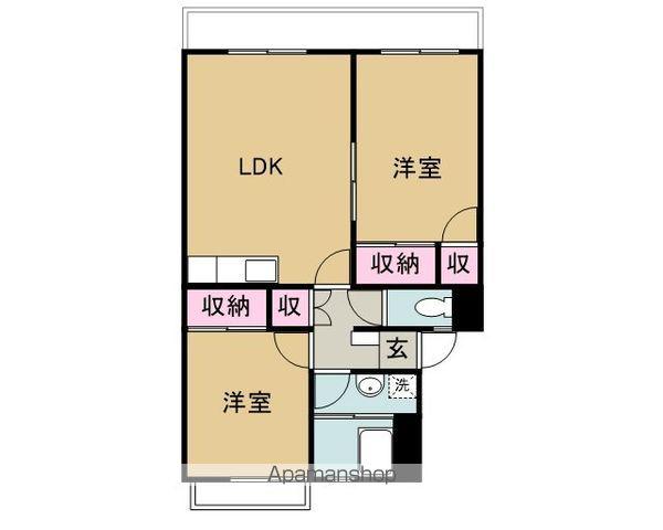 本郷ハイツ(2LDK/2階)の間取り写真