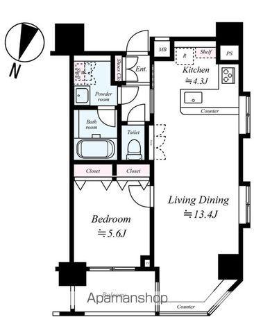 AXAS XEBEC秋葉原(1LDK/10階)の間取り写真