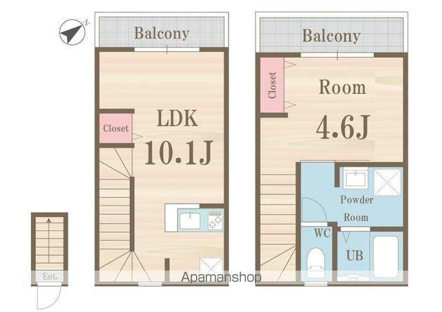 プライムガーデン東武練馬(1LDK/2階)の間取り写真