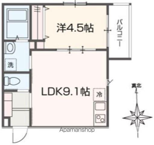 メルラス東青梅(1LDK/2階)の間取り写真