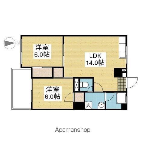スミタスヴィレッジ空港通Ⅰ(2LDK/6階)の間取り写真