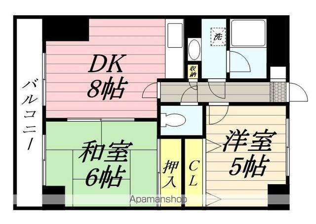 ボヌール東戸塚(1LDK/3階)の間取り写真