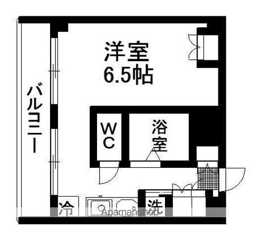 フジテラス北仙台(1K/4階)の間取り写真