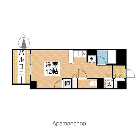 プロプル川名(ワンルーム/3階)の間取り写真