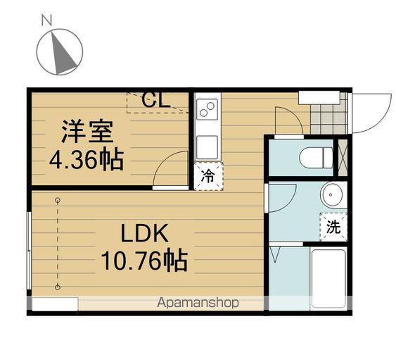 グランディール羽村(1LDK/2階)の間取り写真