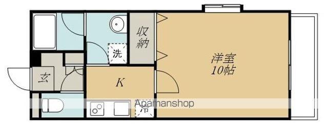 ドミトーレ6-4(1K/1階)の間取り写真