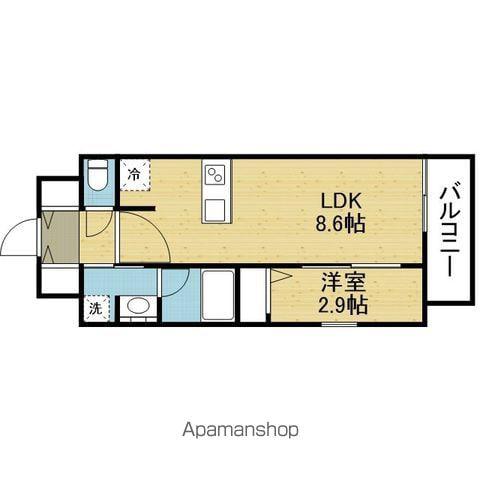 プレサンスレイズ上本町(1LDK/8階)の間取り写真