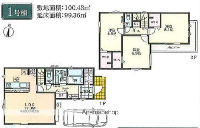 西武鉄道新宿線 下井草駅 徒歩6分 2階建 築1年(3LDK)の間取り写真