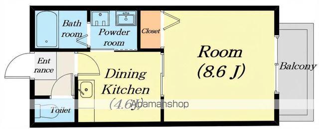 ダイヤモンドシーダー8番館(1DK/2階)の間取り写真