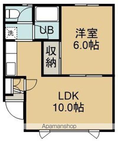シティサイド(1LDK/1階)の間取り写真