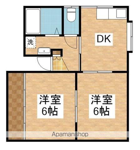 ロイヤルタウン紫竹Ⅴ(2K/1階)の間取り写真