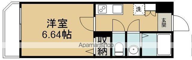 FILLE FLATS 南大塚(1K/1階)の間取り写真