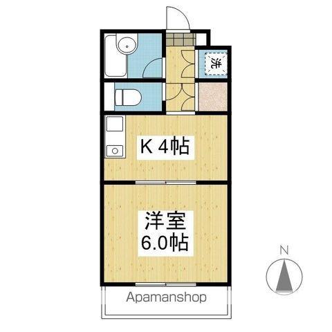 パステルハイツ(1K/3階)の間取り写真