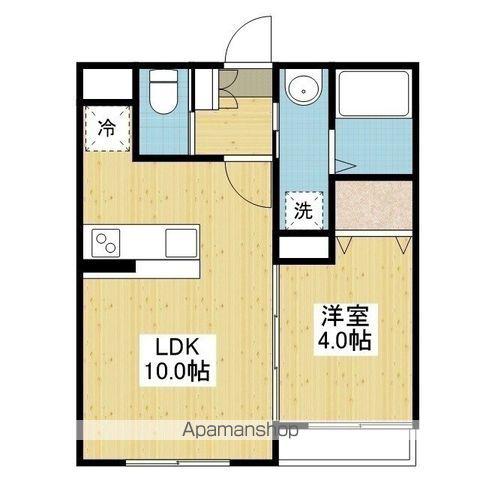 RENOTTA TAKEWARA(1LDK/2階)の間取り写真