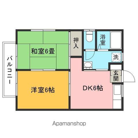 ハイツやましょう(2DK/1階)の間取り写真