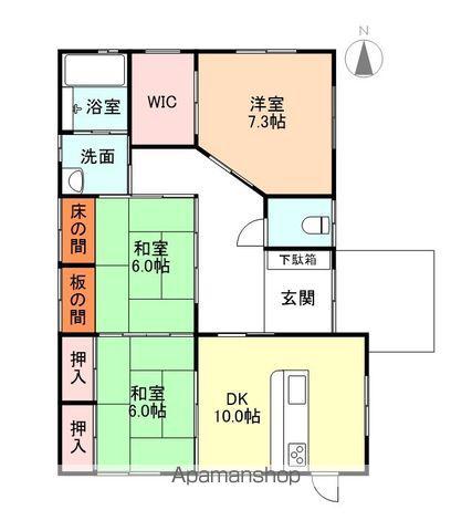富山県射水市 1階建 築25年(3K)の間取り写真