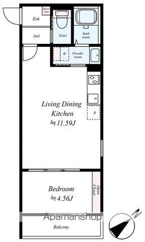 GRADUS八千代台Ⅴ(1LDK/1階)の間取り写真
