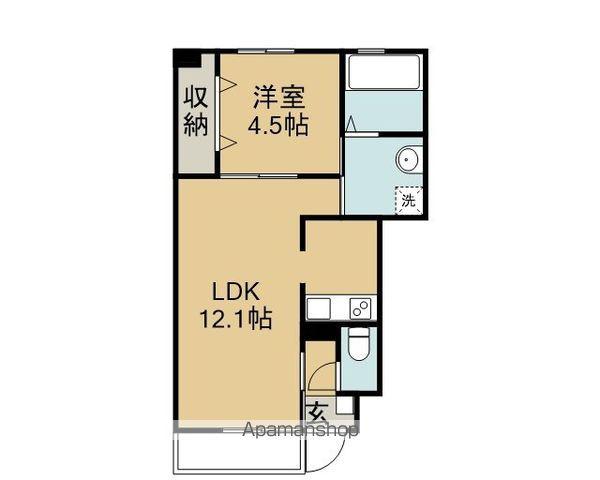 フローラルプラザⅥ(1LDK/1階)の間取り写真