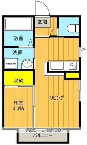 コートセレーノⅢ(1LDK/2階)の間取り写真