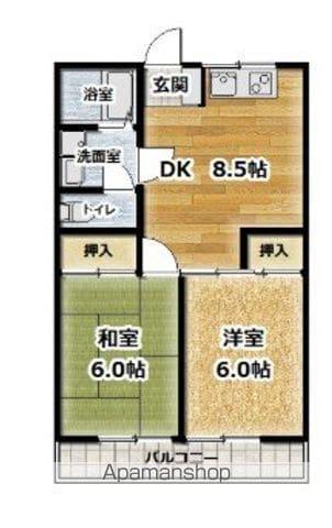 シティーハイツ太田(2DK/1階)の間取り写真