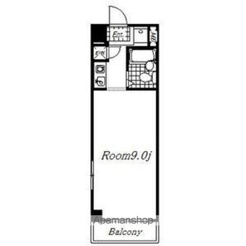 ハイライフイワタ(ワンルーム/4階)の間取り写真