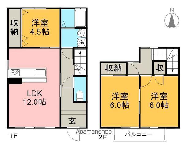 とさでん交通桟橋線 桟橋通四丁目駅 徒歩12分 2階建 築29年(3LDK)の間取り写真