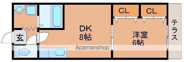 セイコーズマンション日野(1DK/2階)の間取り写真