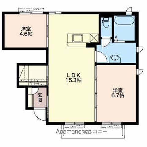 マ・メゾン A棟(2LDK/1階)の間取り写真